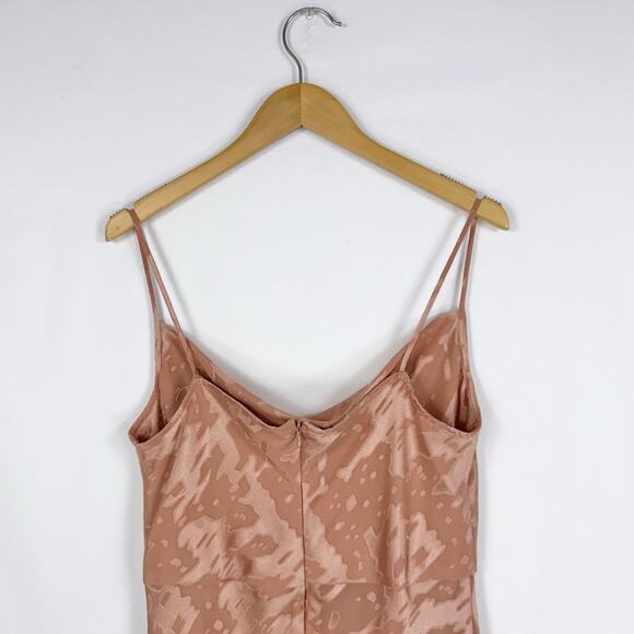 Anthropologie Hutch Women's Kinsey Burnout Midi Slip Dress Size 12 Blush - Picture 10 of 16